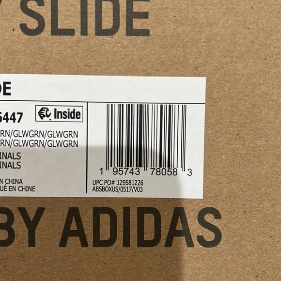 Brand new in box never worn lime green Yeezy Slides - Picture 5 of 6